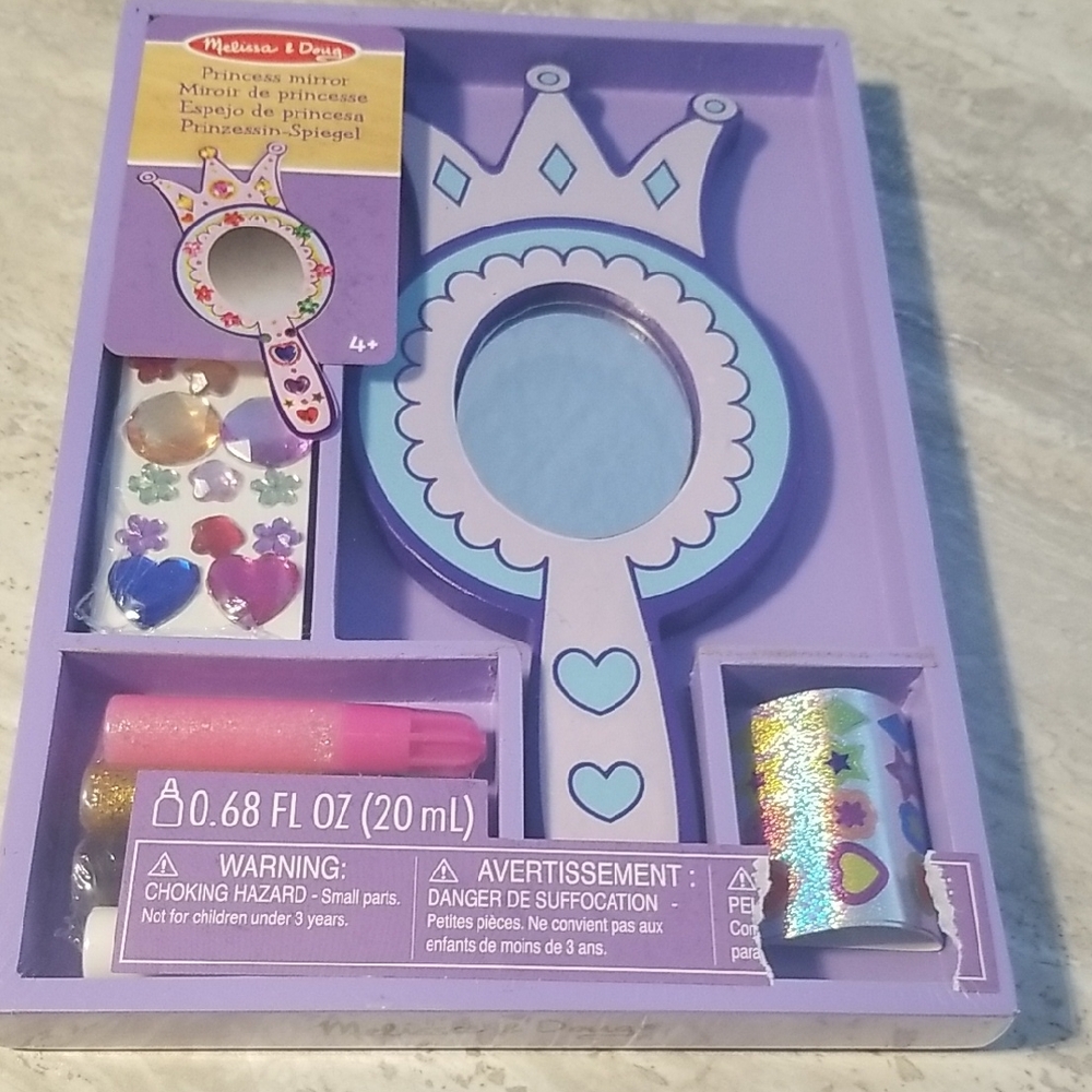 Melissa & Doug Purple and Blue Princess Hand Mirror Play Set